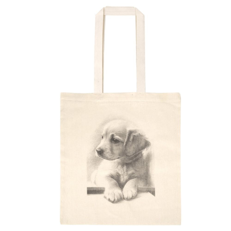 Torba bawełniana PIESEK W OKNIE 38x42cm RAVI